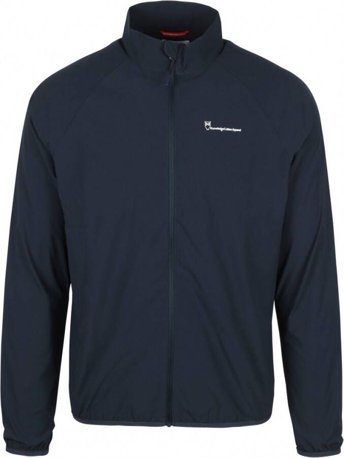 Knowledge Cotton Apparel Trainingsjack Basswood Jas Donkerblauw