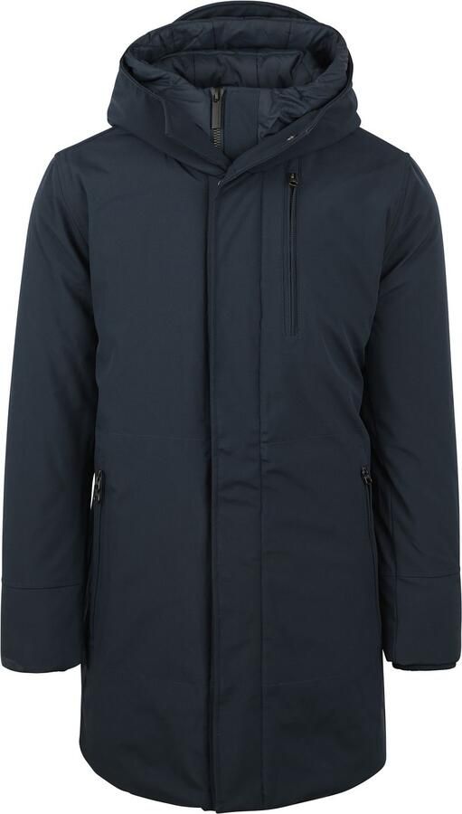 Knowledge Cotton Apparel Parka Jas Climate Shell Jas Navy