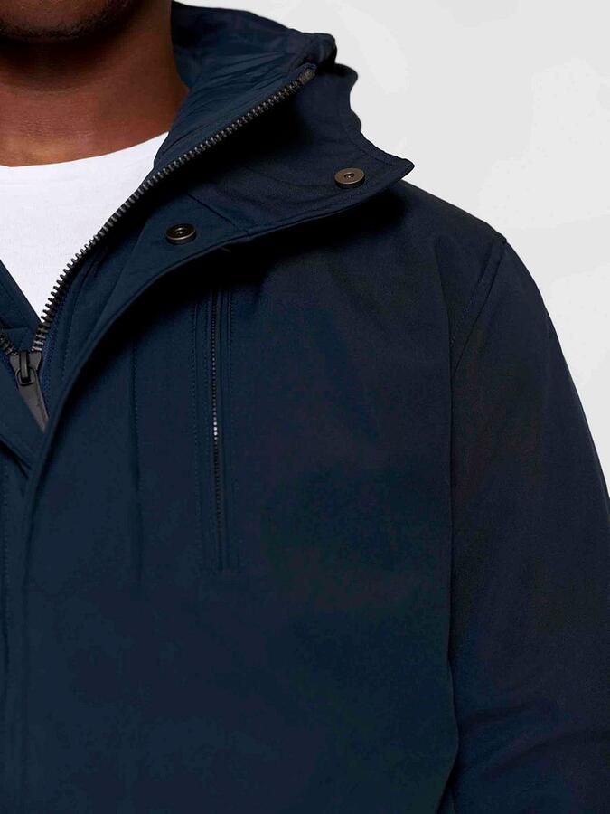 Knowledge Cotton Apparel Parka Jas Climate Shell Jas Navy - Foto 4