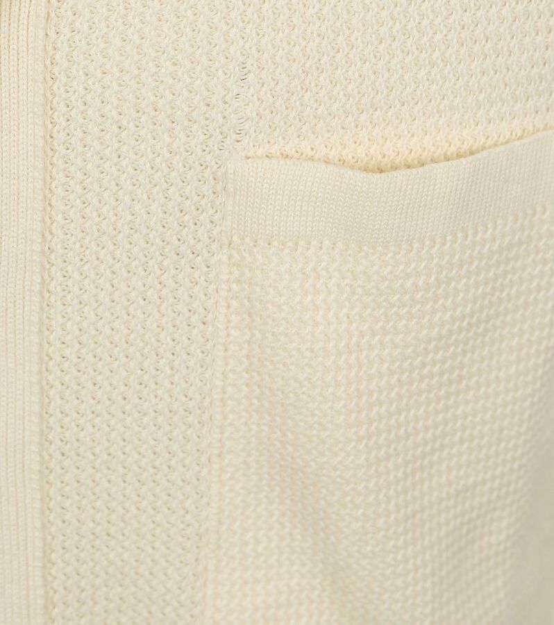 Knowledge Cotton Apparel Overhemd Lange Mouw Knitted Top Off White
