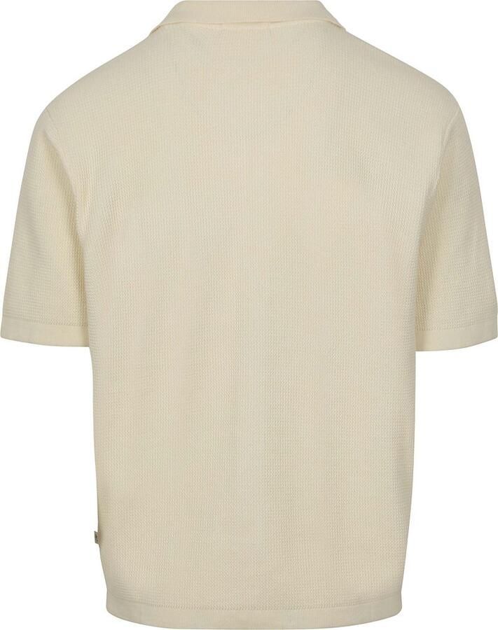 Knowledge Cotton Apparel Overhemd Lange Mouw Knitted Top Off White - Foto 3