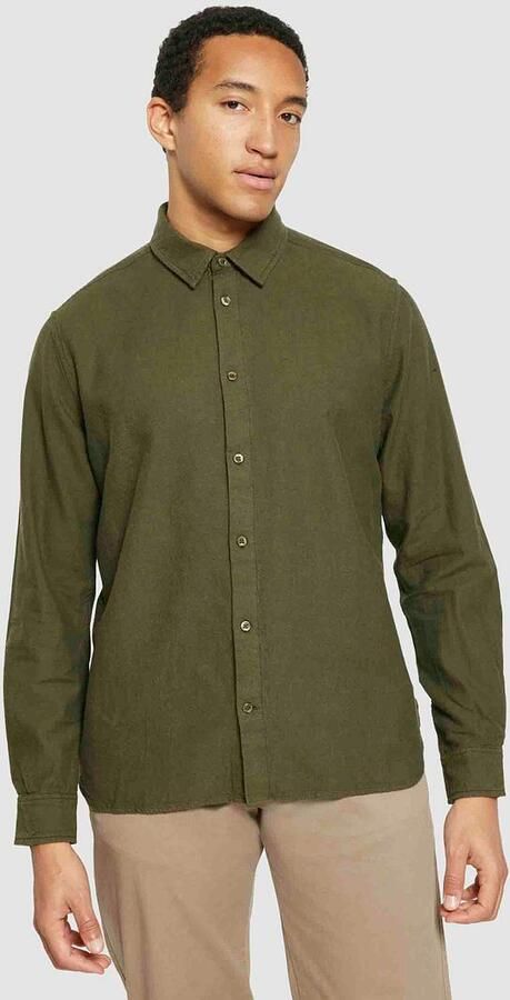 KnowledgeCotton Apparel Knowledge Cotton Apparel Shirt Flannel Forrest Night - Foto 4
