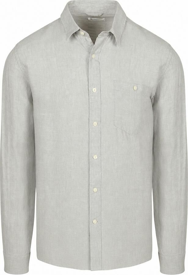 KnowledgeCotton Apparel Knowledge Cotton Apparel Shirt Stripe Grey