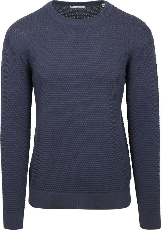 KnowledgeCotton Apparel Knowledge Pullover Bubble Knit Indigo
