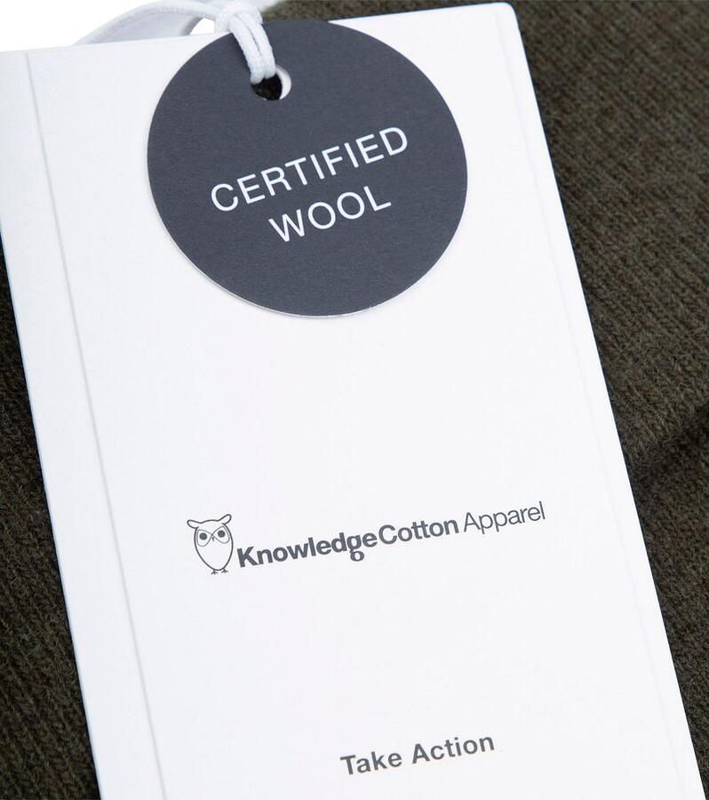Knowledge Cotton Apparel Pet Muts Wol Donkergroen