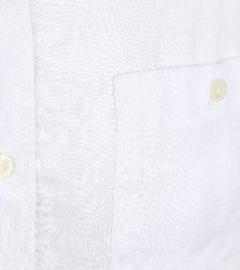 Knowledge Cotton Apparel Overhemd Lange Mouw Overhemd Linnen Wit