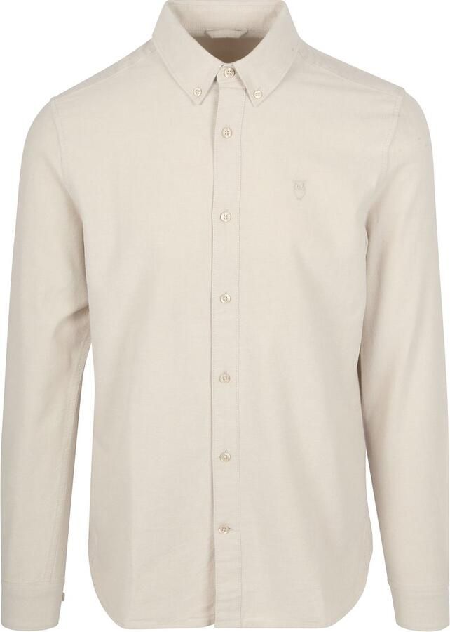 Knowledge Cotton Apparel Overhemd Lange Mouw Overhemd Oxford Beige - Foto 2