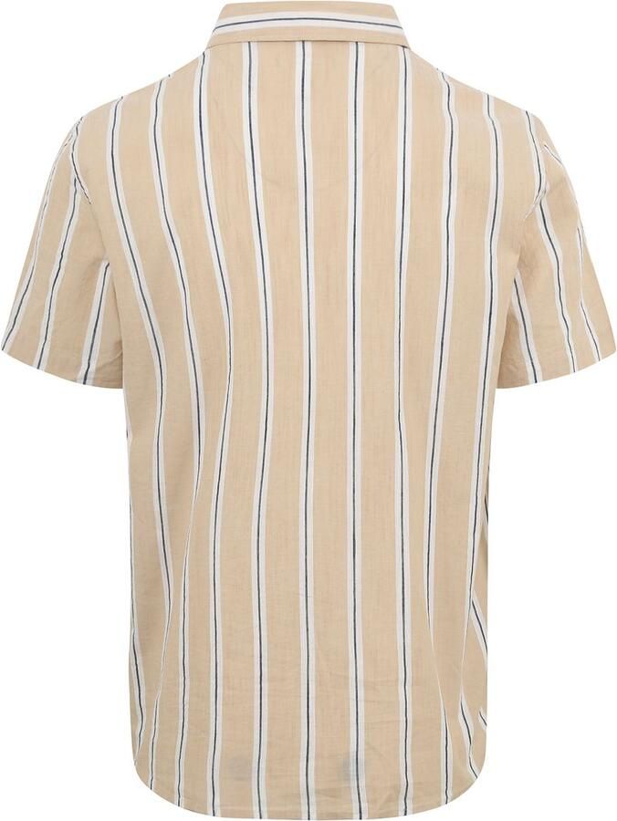 Knowledge Cotton Apparel KnowledgeCotton Apparel Overhemd Streep Beige - Foto 2