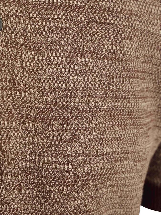 Knowledge Cotton Apparel T-shirt Polo Knitted Chocolate - Foto 3