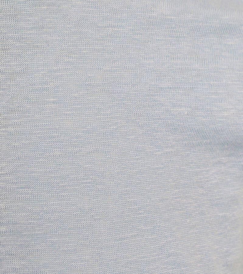 Knowledge Cotton Apparel KnowledgeCotton Apparel Poloshirt Linnen Lichtblauw Blauw Heren - Foto 2