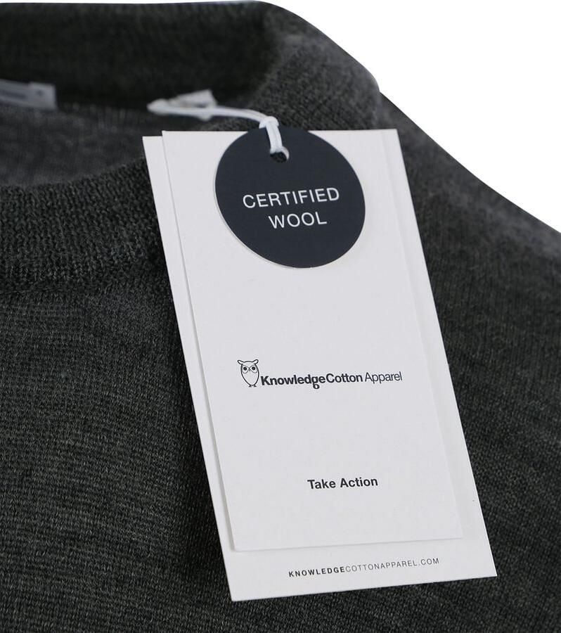 KnowledgeCotton Apparel Trui met ronde hals KARL regular in cleane look - Foto 3