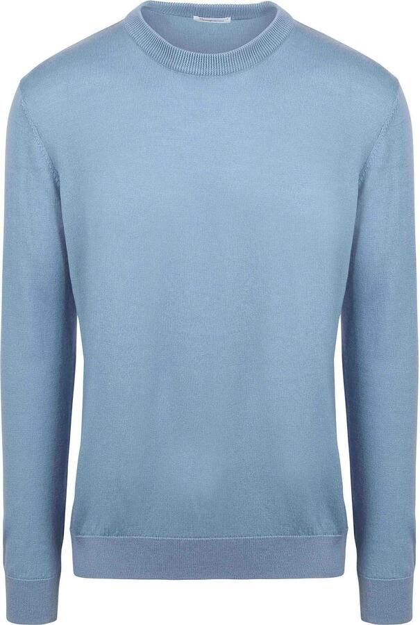 Knowledge Cotton Apparel Sweaters Pullover Wol Lichtblauw
