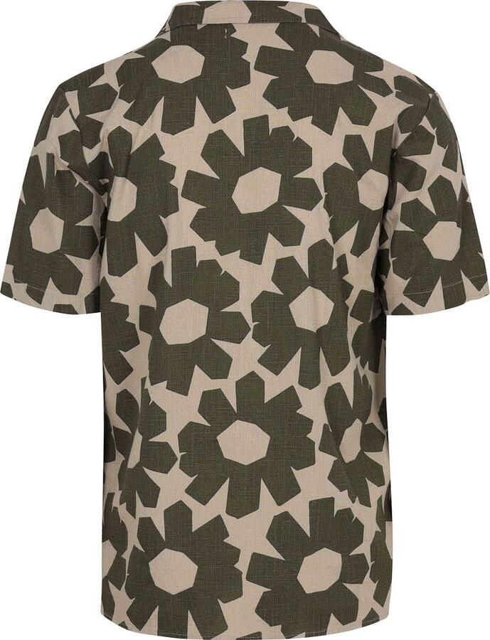 KnowledgeCotton Apparel Short Sleeve Shirt Linen Blend Olive - Foto 2