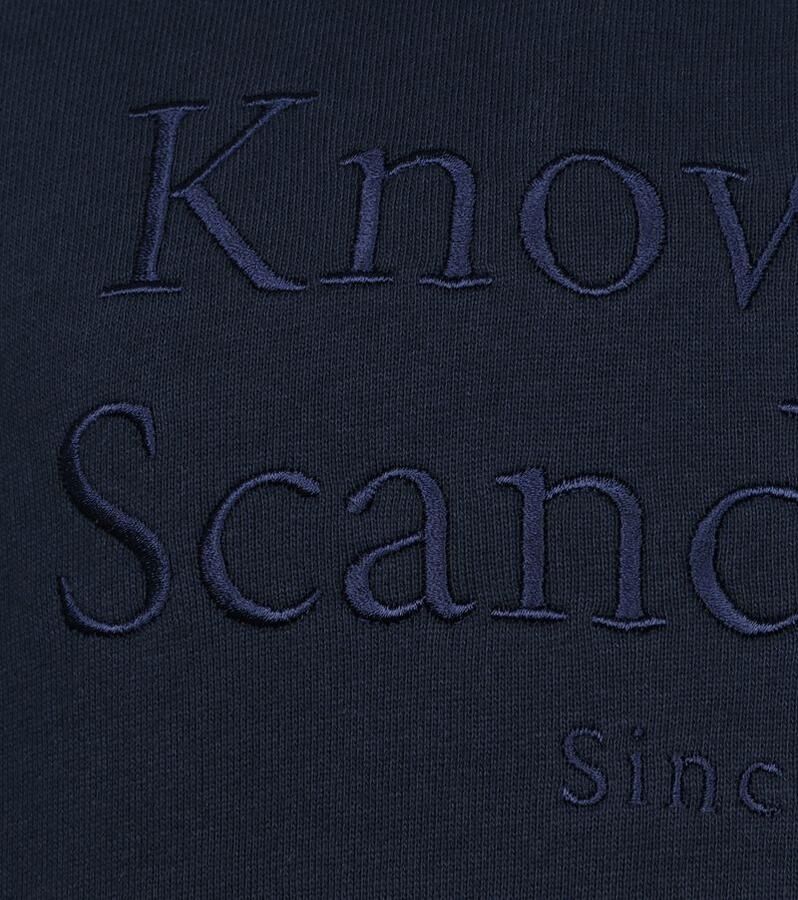 Knowledge Cotton Apparel Sweater Trui Elm Donkerblauw - Foto 2