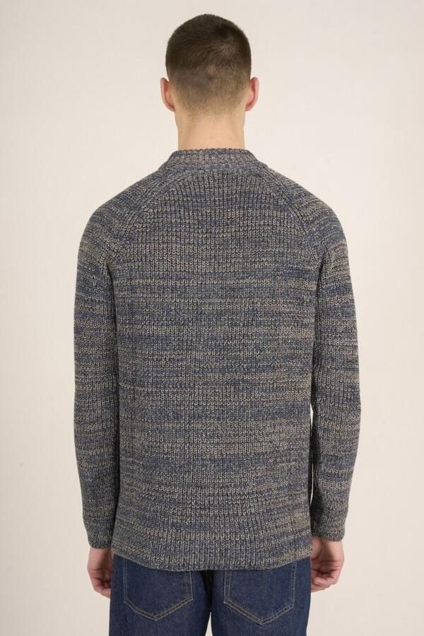 Knowledge Cotton Apparel KnowledgeCotton Apparel Trui Yarn Blauw Meerkleurig Heren - Foto 3