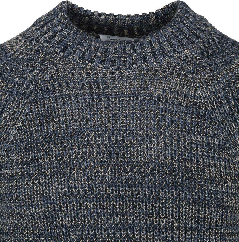 Knowledge Cotton Apparel KnowledgeCotton Apparel Trui Yarn Blauw Meerkleurig Heren