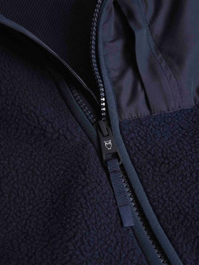Knowledge Cotton Apparel Fleece Jack Vest Fleece Navy - Foto 2