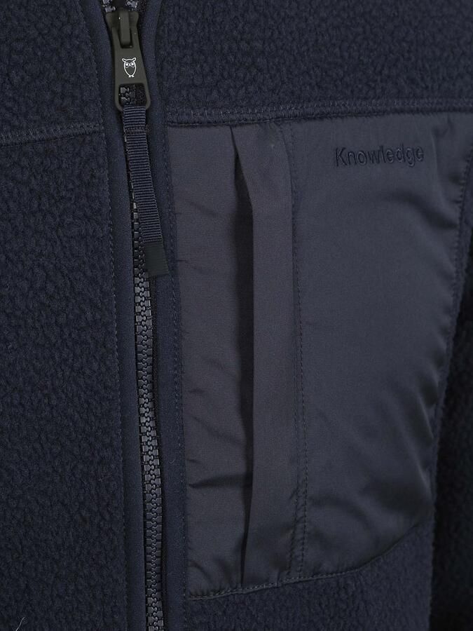 Knowledge Cotton Apparel Fleece Jack Vest Fleece Navy - Foto 3