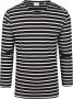 Knowledge Cotton Apparel KnowledgeCotton Apparel Longsleeve T-shirt Strepen Donkerblauw Blauw Heren - Thumbnail 1