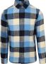 KnowledgeCotton Apparel Overhemd Blauw Ruiten - Thumbnail 1