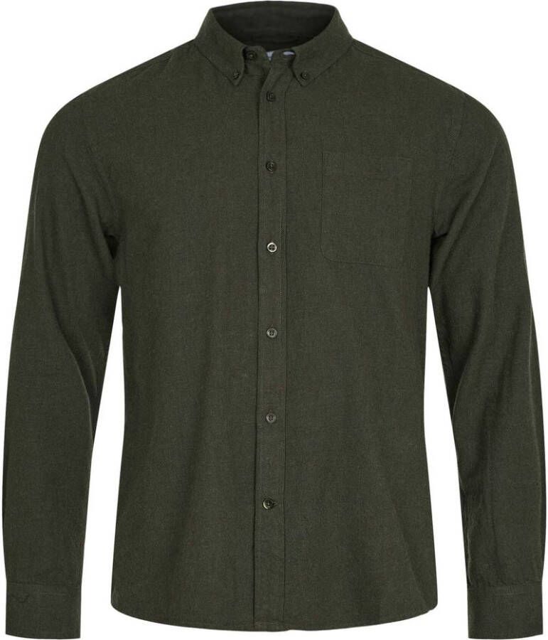 Knowledge Cotton Apparel Casual Shirts Groen Heren