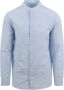 Knowledge Cotton Apparel KnowledgeCotton Apparel Overhemd Linnen Lichtblauw Blauw Heren - Thumbnail 1