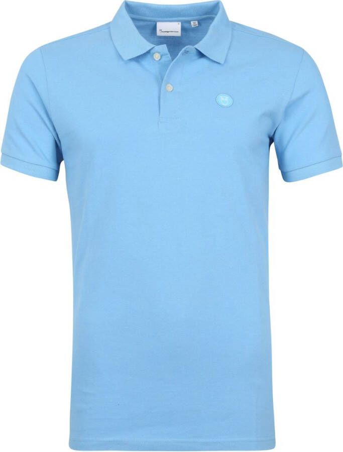 Knowledge Cotton Apparel Polo Rowan Blauw Heren