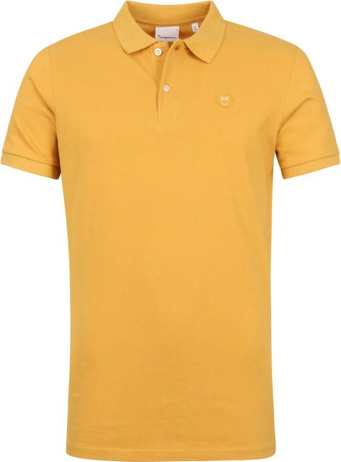 Knowledge Cotton Apparel Polo Rowan Geel Heren