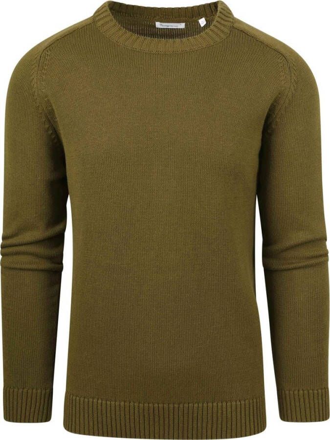 KnowledgeCotton Apparel Pullover Olijfgroen