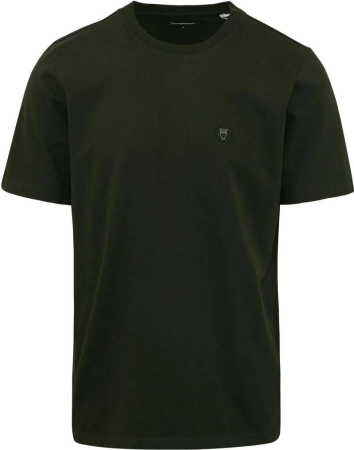 Knowledge Cotton Apparel KnowledgeCotton Apparel T-shirt Donkergroen Groen Heren