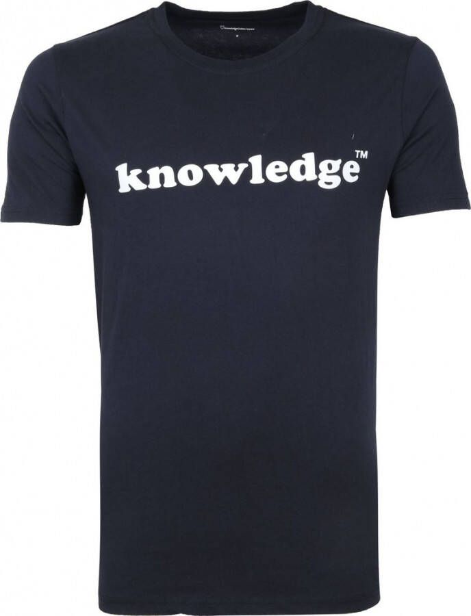KnowledgeCotton Apparel T-shirt Navy