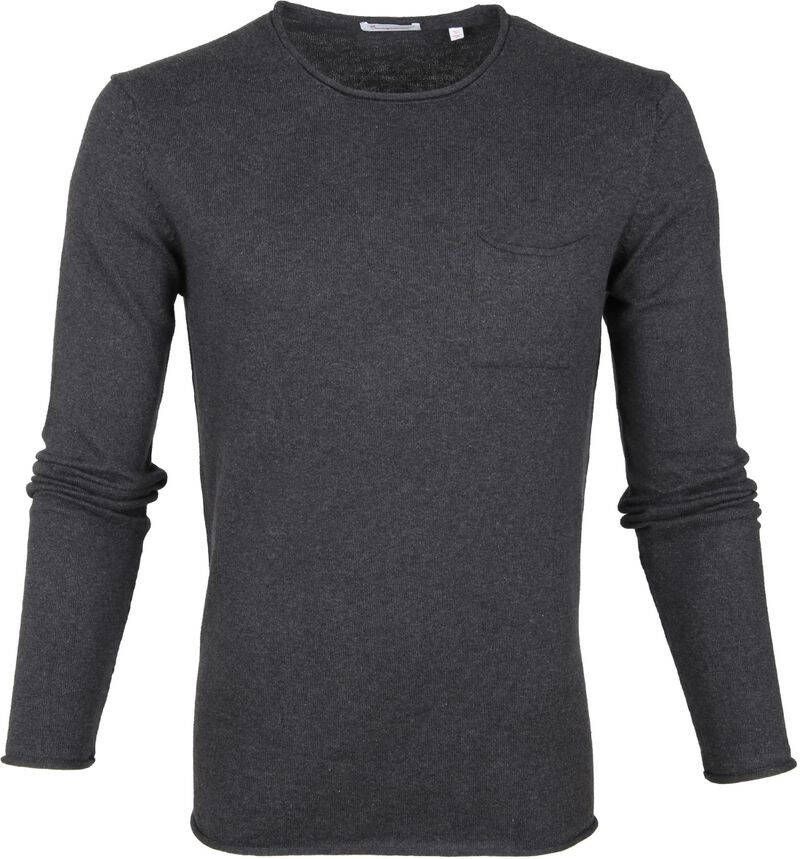 KnowledgeCotton Apparel Trui Antraciet