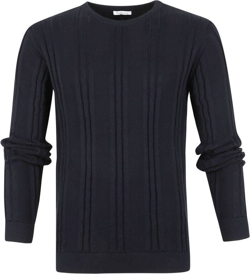 Knowledge Cotton Apparel Jersey Blauw Heren