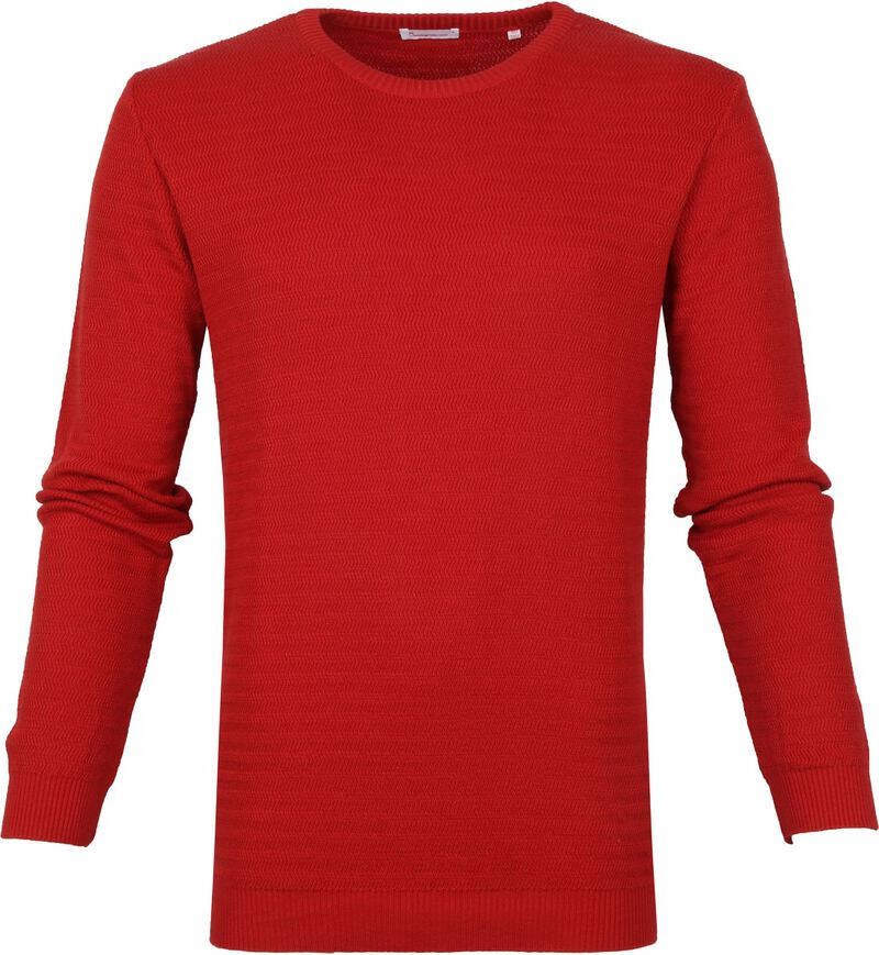 Knowledge Cotton Apparel Trui -golven Rood Heren