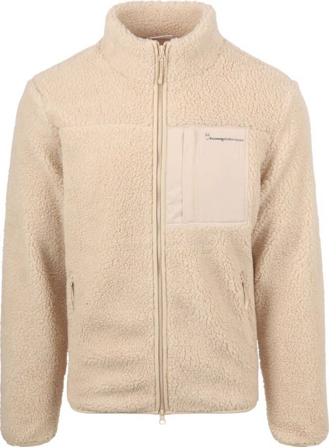 KnowledgeCotton Apparel Vest Teddy Fleece Beige
