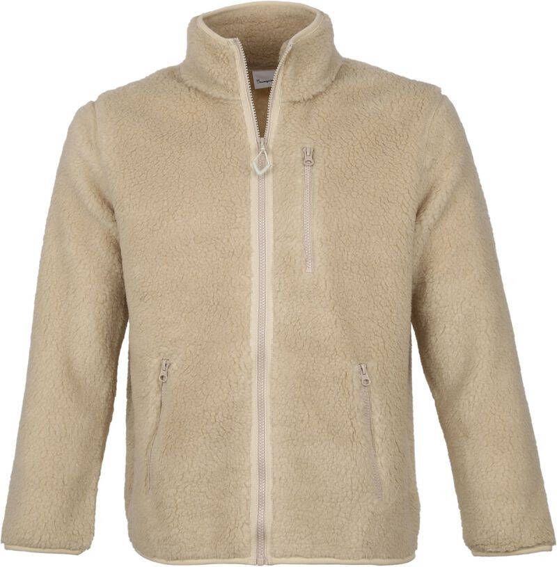 KnowledgeCotton Apparel Zip Teddy Vest Beige