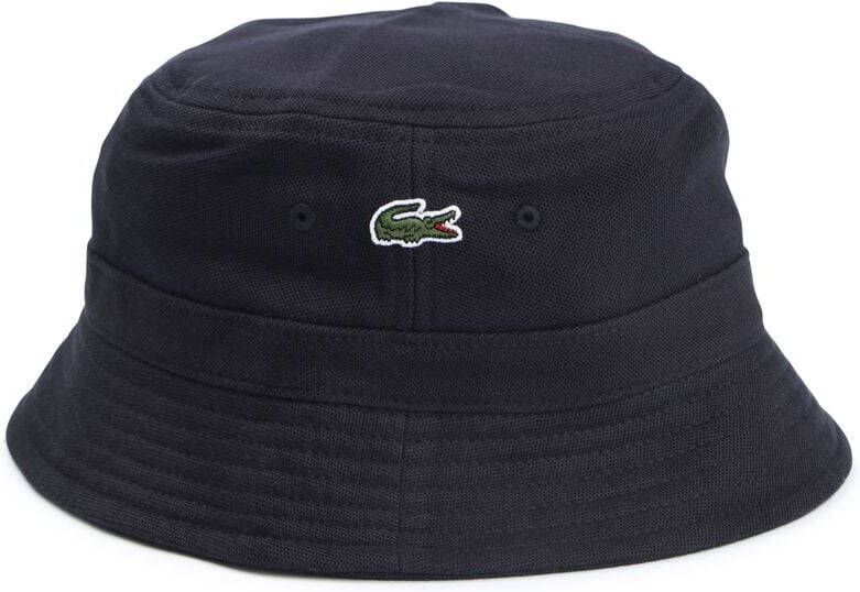 Lacoste Bucket Hat Logo Navy Blauw - Foto 2