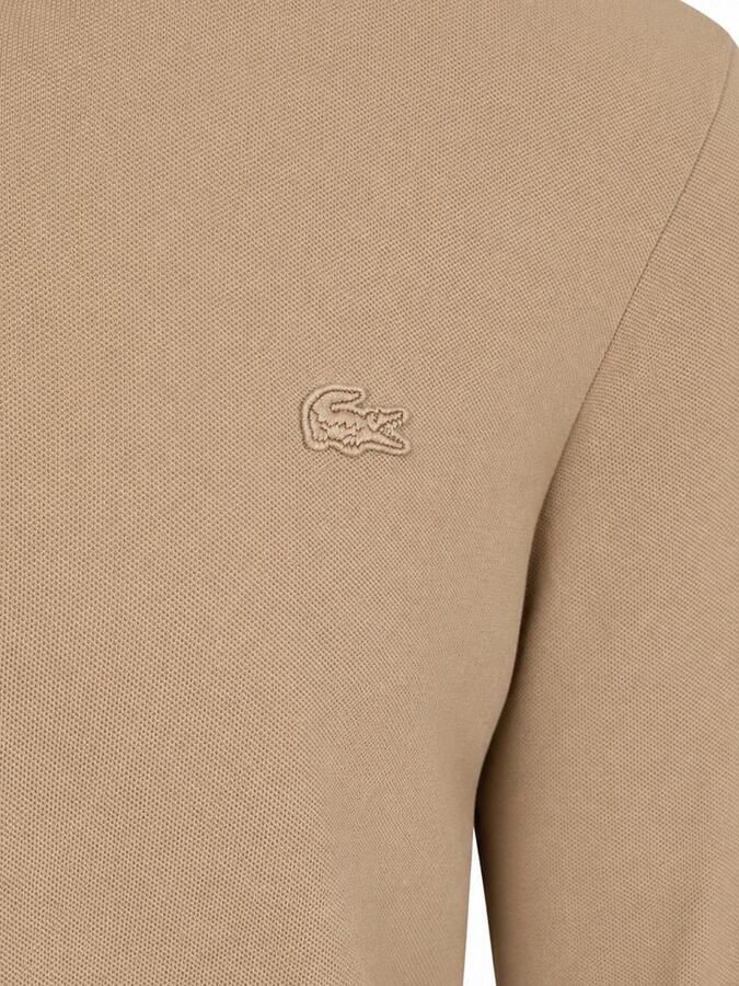Lacoste Polo Shirt Lange Mouw Longsleeve Poloshirt Piqué Beige