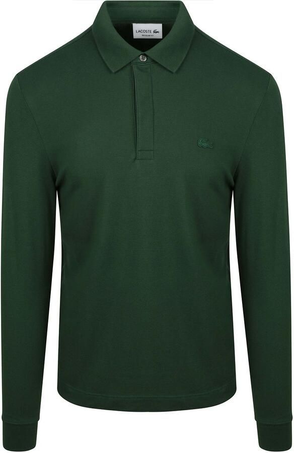 Lacoste Longsleeve Poloshirt Piqué Donkergroen