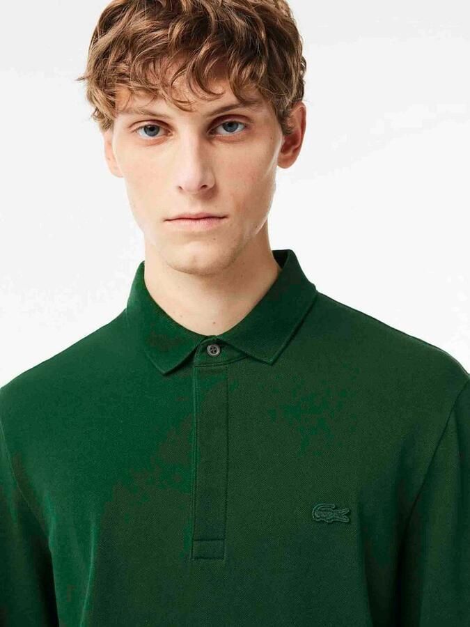 Lacoste Longsleeve Poloshirt Piqué Donkergroen - Foto 4