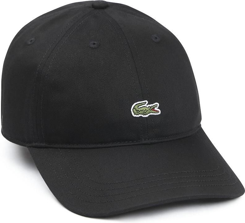 Lacoste Zwarte ongestructureerde pet met klein logo Black Heren