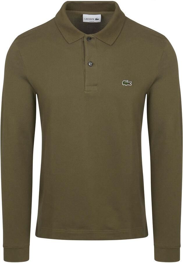 Lacoste Poloshirt Lange mouwen Donkergroen