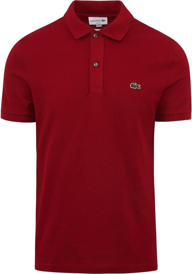 Lacoste Klassieke Katoenen Polo met Moeder van Parel Knopen Red Heren - Foto 4