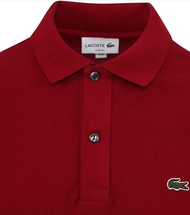 Lacoste Klassieke Katoenen Polo met Moeder van Parel Knopen Red Heren - Foto 7