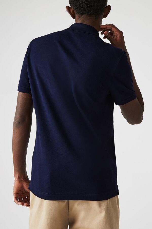 Lacoste Slim fit polo van effen petit piqué Navy Blue Blauw Heren - Foto 8