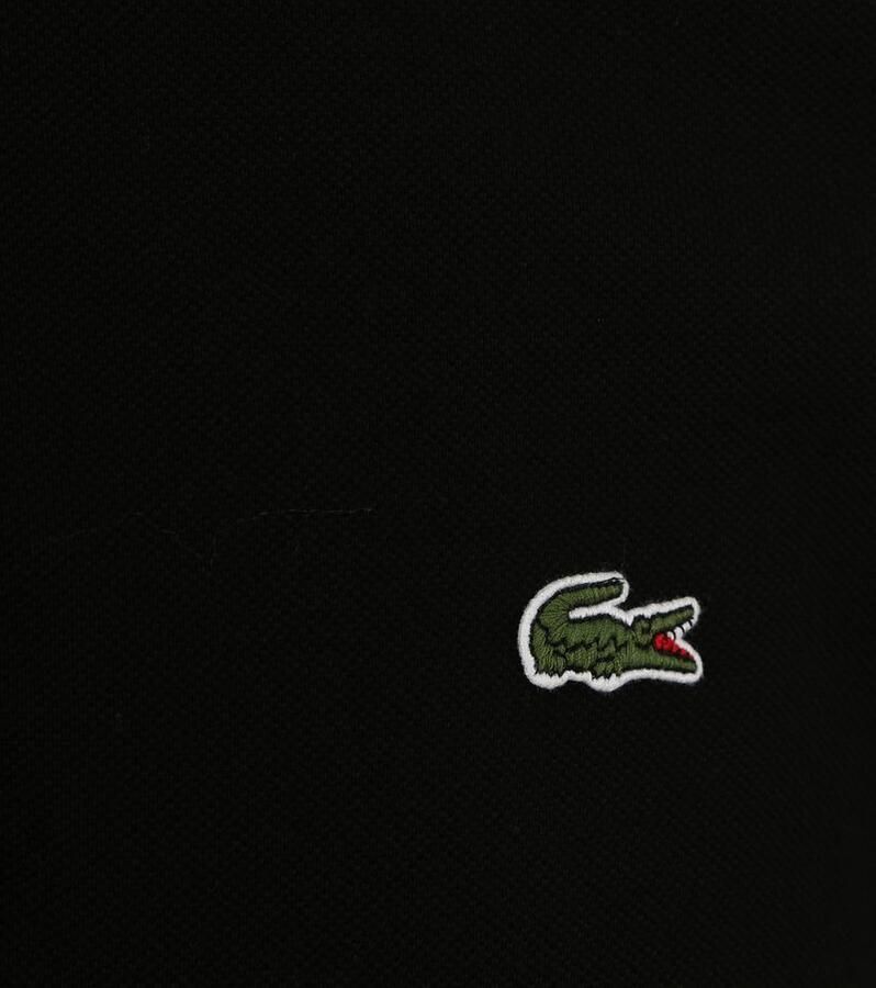 Lacoste Logo Patch Klassieke Kraag Knoopsluiting Korte Mouwen T-shirts en Polos Black Heren