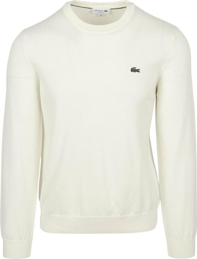 Lacoste Witte Sweater met Geborduurde Krokodil White Heren - Foto 3