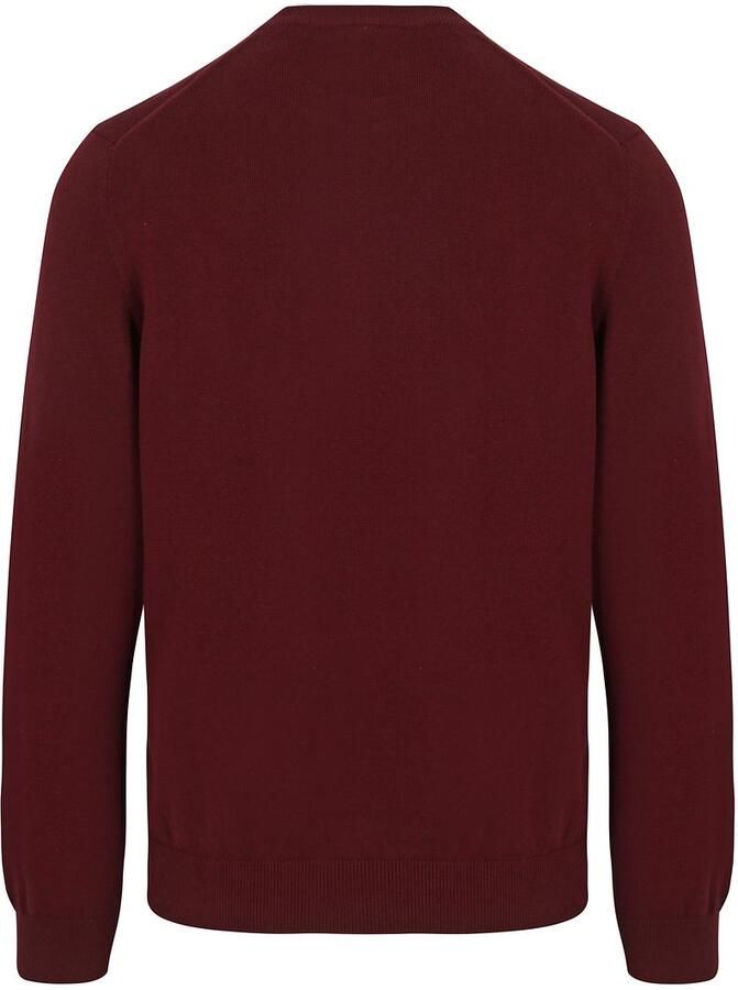 Lacoste fijngebreide trui met logo donkerrood