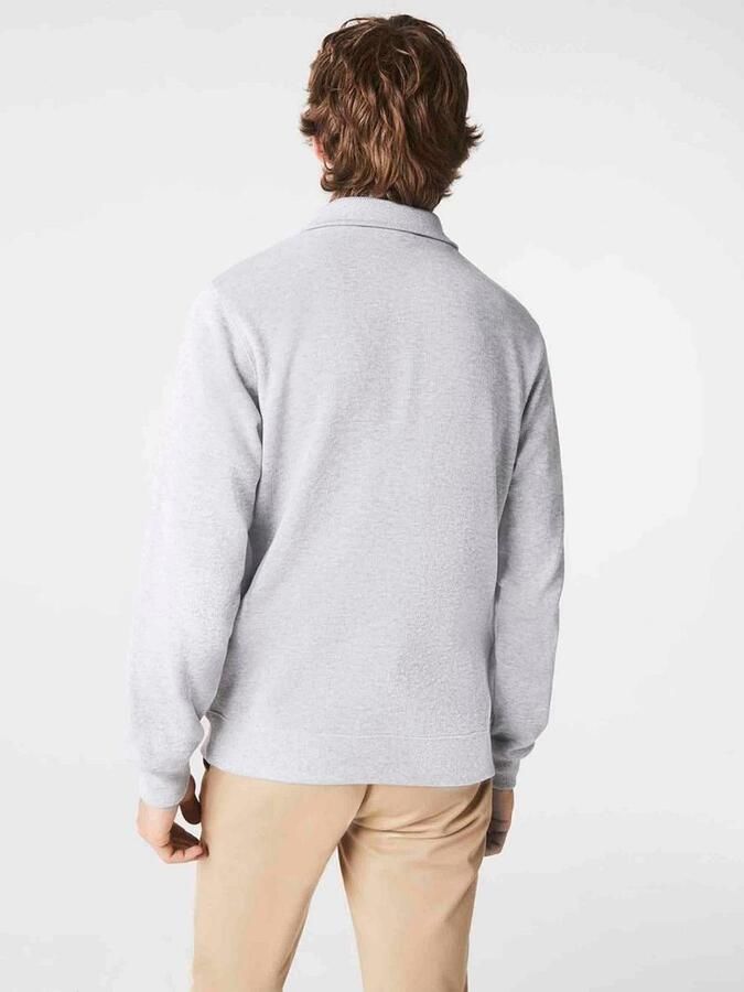 LACOSTE Heren Truien & Vesten Regular Fit High Neck Zipped Sweatshirt Grijs - Foto 12