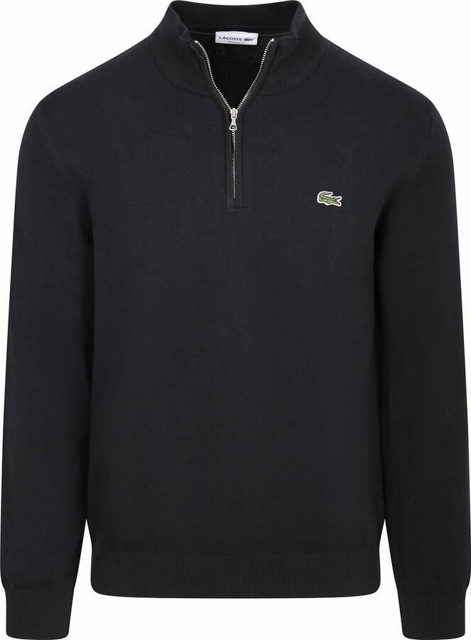 Lacoste regular fit gebreide trui zwart